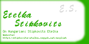 etelka stipkovits business card